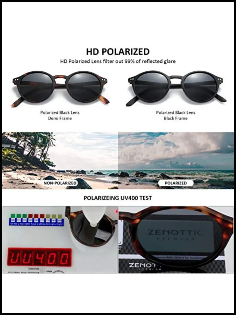 Vintage Retro Polarized UV Protection Sunglasses 2 Pack